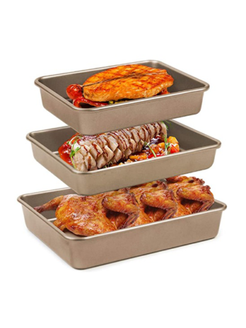 SuperMa 3 Pack Deep Baking Pans Set